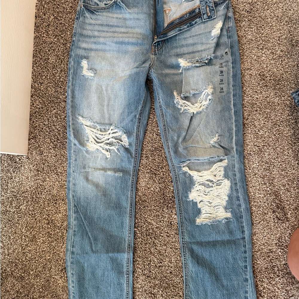 KanCan Light Blue Distressed Boyfriend Jeans